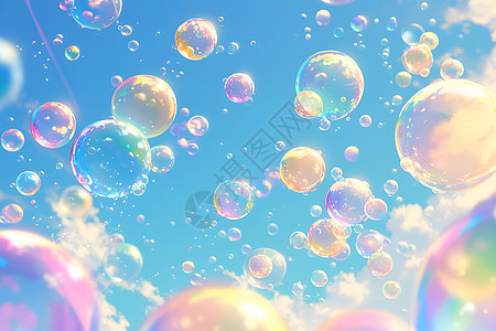 舞动色彩的泡泡图片