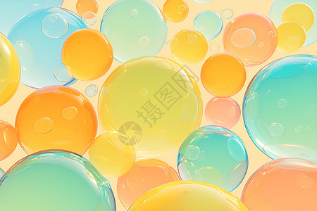 色彩气泡背景图片