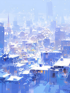 暴雪笼罩的城市图片