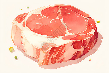 生肉的插画背景图片