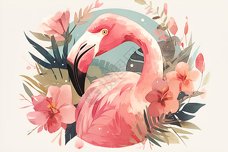 粉色火烈鸟的幻想之旅图片