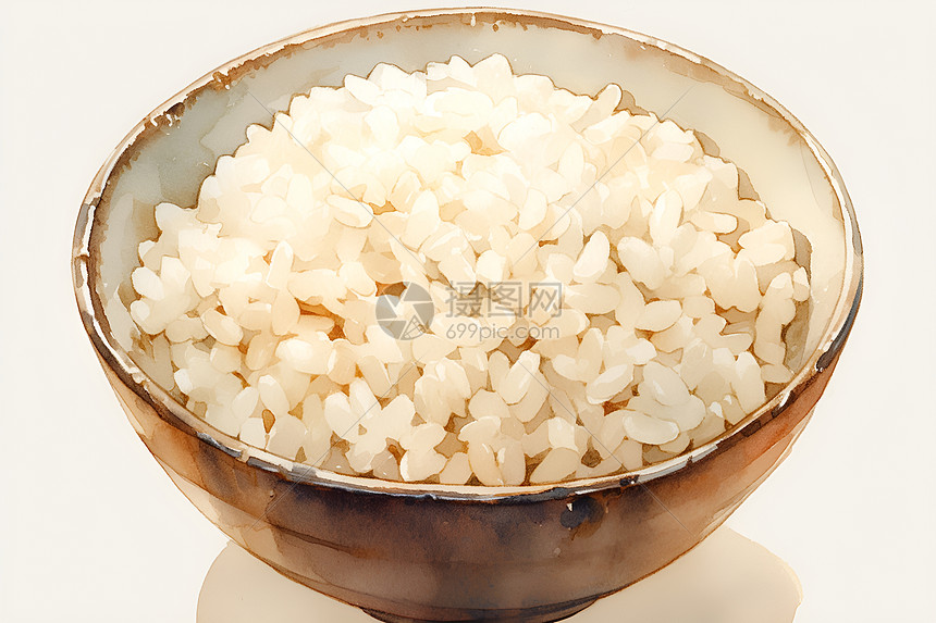 一碗香喷喷的米饭图片