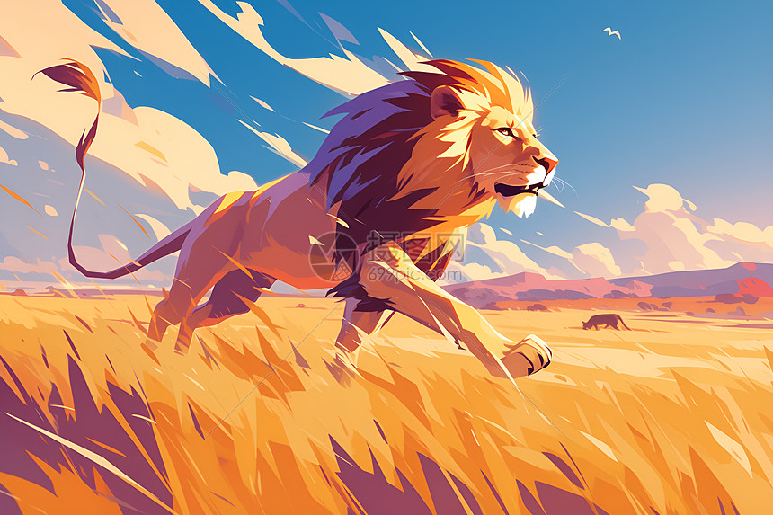 草原上的狮子图片