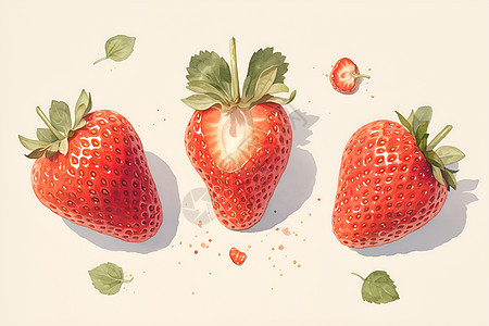 多汁可口的草莓图片