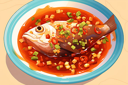 美味辣椒鱼食物图片