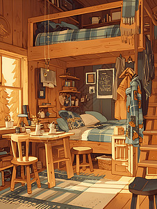 温馨小木屋生活图片