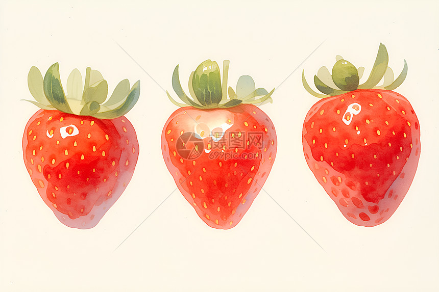 营养健康的草莓图片