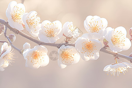 清新唯美的白色花朵图片