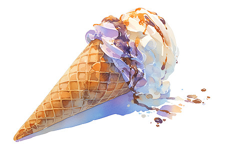 甜筒冰淇淋插图图片