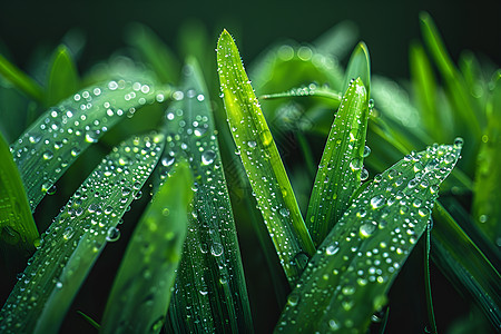 户外植物上的露水图片