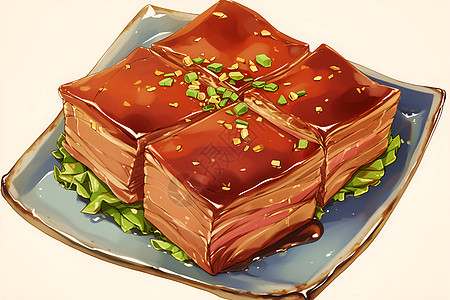 美味的肉饼插图图片