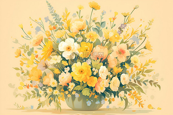 花盆里的各种花卉图片