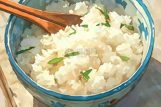 健康营养的米饭图片