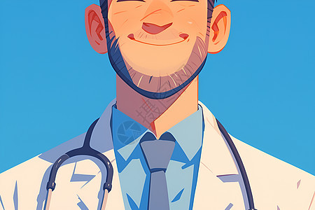微笑的男性医生图片