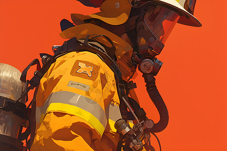 绘画的消防员图片