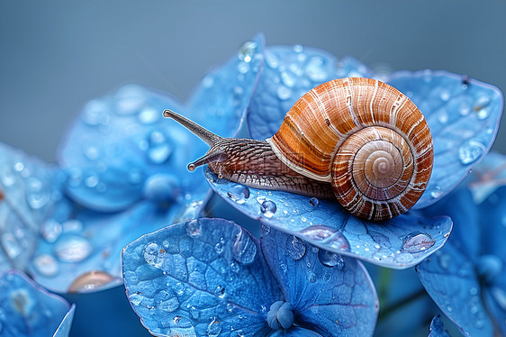 一只可爱的蜗牛图片