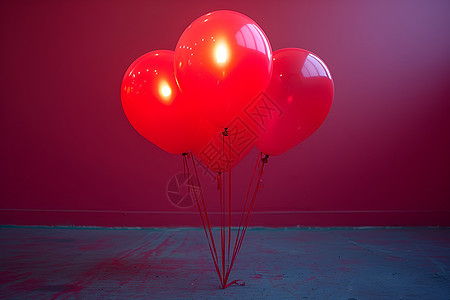 红色气球之舞图片