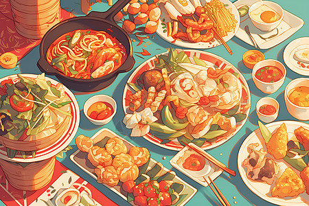 美味健康的中餐食物图片