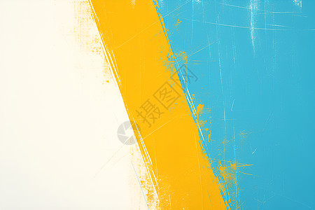 抽象的几何艺术蓝黄条纹绘画图片