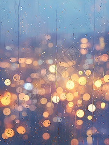 夜雨中的城市印象背景图片