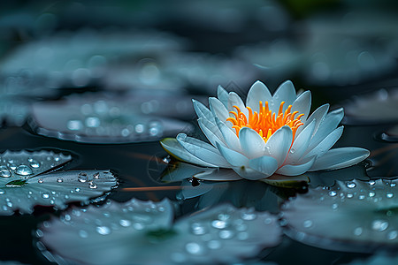 莲花动图荷花池畔背景