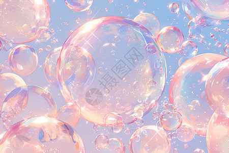 阳光里的水泡背景图片
