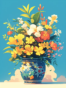 花瓶中的鲜花图片