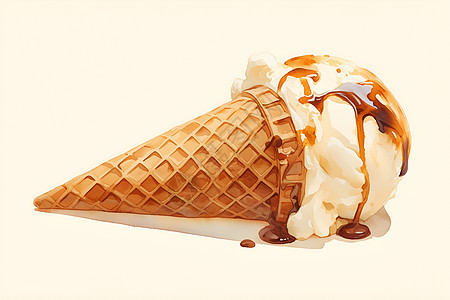 巧克力奶油冰淇淋图片