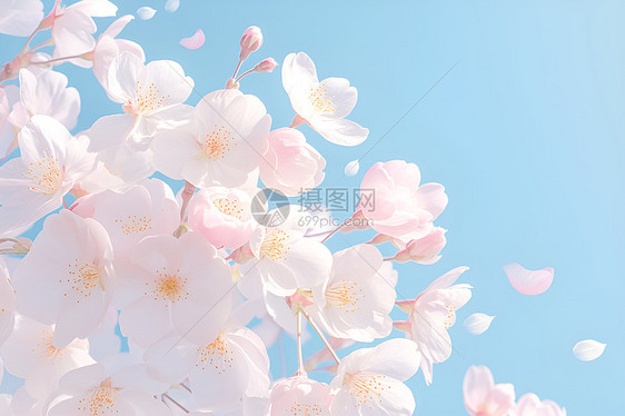 盛放的粉色花朵图片