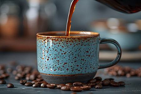 咖啡插画乌色的美味咖啡背景