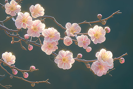 树枝上的梅花图片