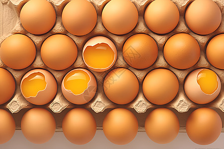 蛋托上的鸡蛋图片