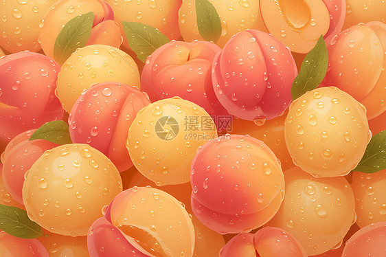 多汁健康的桃子图片