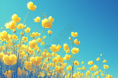 盛开的黄色小花图片