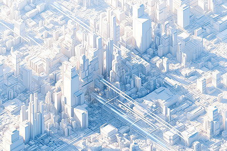 蓝色未来城市图片