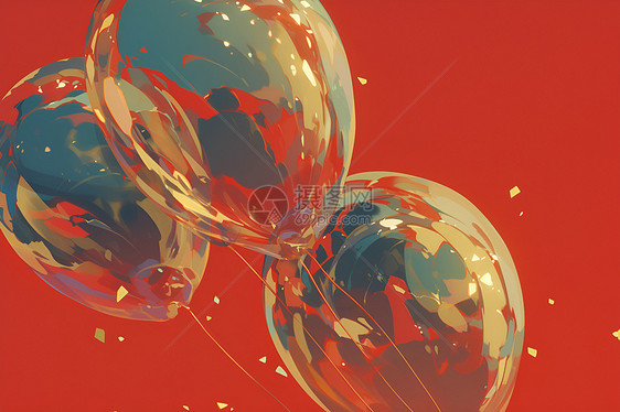 庆祝2025闪亮的气球图片