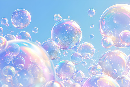 漂浮空中的泡泡图片