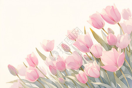 粉色郁金香的迷人背景图片
