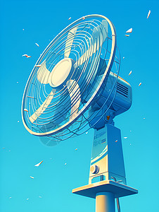 夏日清凉的电风扇图片
