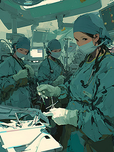 手术室的医生高清图片