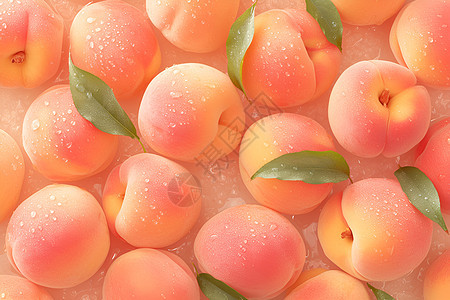 香甜多汁的成熟桃子图片