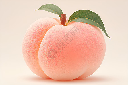 一个粉色的水蜜桃图片