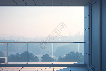 城市的视野阳台视野高清图片