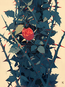 刺藤玫瑰图片
