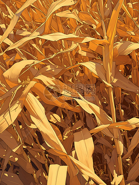 金黄色的玉米穗图片