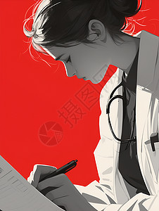 工作的女性医生图片