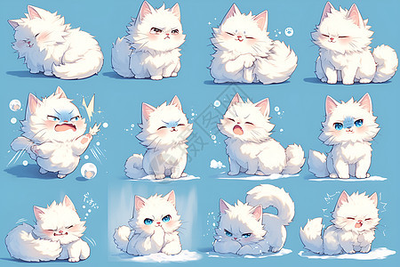 宠物白猫表情包图片
