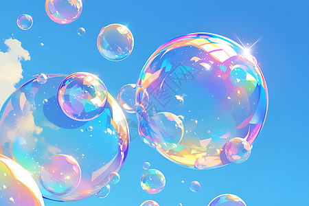多彩泡泡的魔幻世界图片