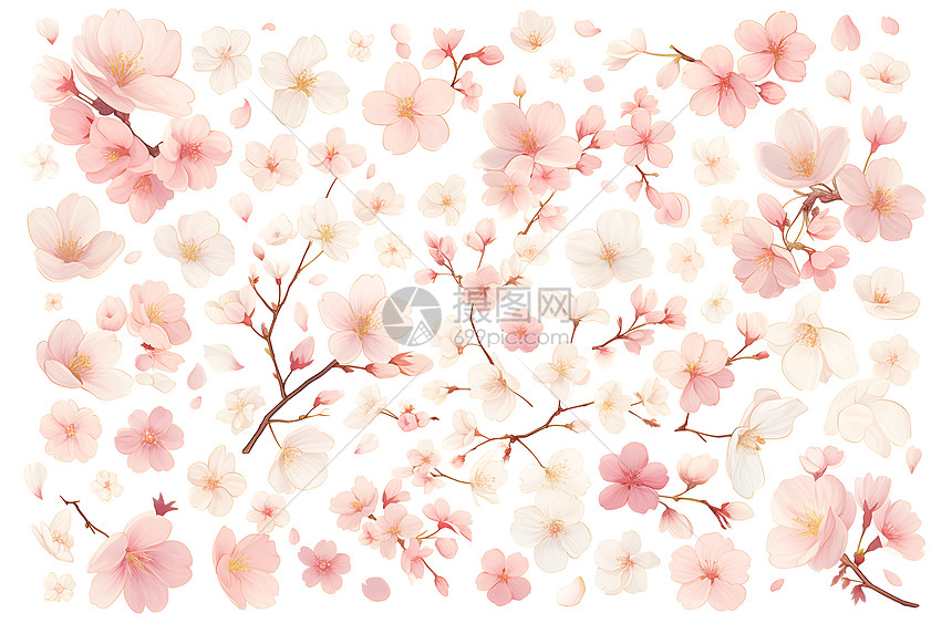 清新的樱花背景图片