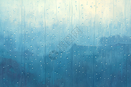 下雨时玻璃上的雨滴图片